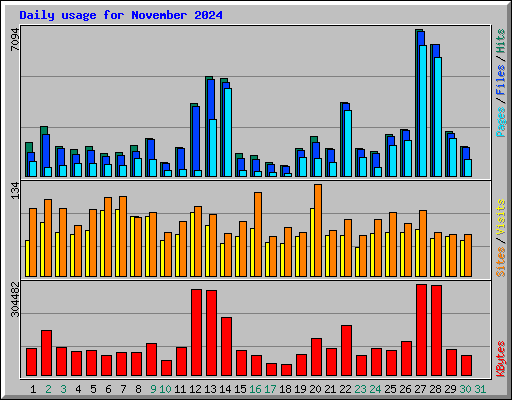 Daily usage for November 2024