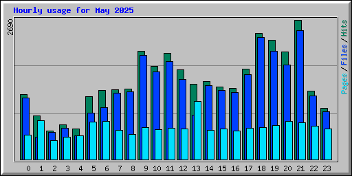 Hourly usage for May 2025