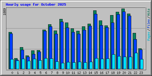 Hourly usage for October 2025